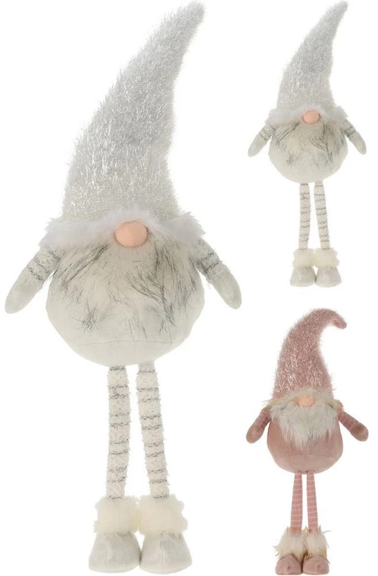 Decoris Pakabinama kalėdinė dekoracija GNOME SITTING, kreminės sp., 11 x 17 x 48 cm, 1 vnt