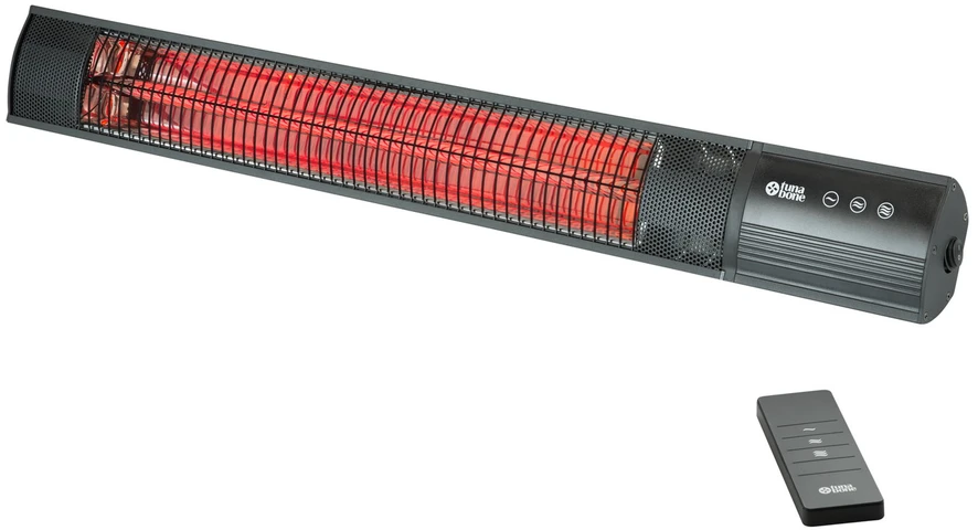 TunaBone elektrinis sieninis infraraudonųjų spindulių terasos šildytuvas TB2580W-01, 2500 W, Galios lygių skaičius 3, Tinka patalpoms iki 25 m², Juodas, IP55