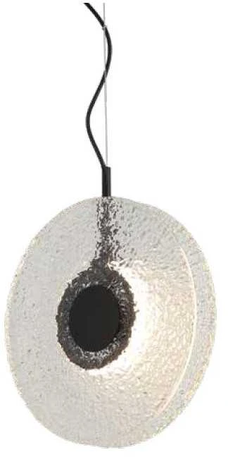 11W LED pakabinamas šviestuvas, juodu korpusu/skaidrus stiklas, 3000K, 23075
