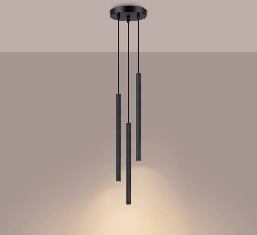 Sollux Lighting Pakabinamas šviestuvas ARCHE 3P juodas