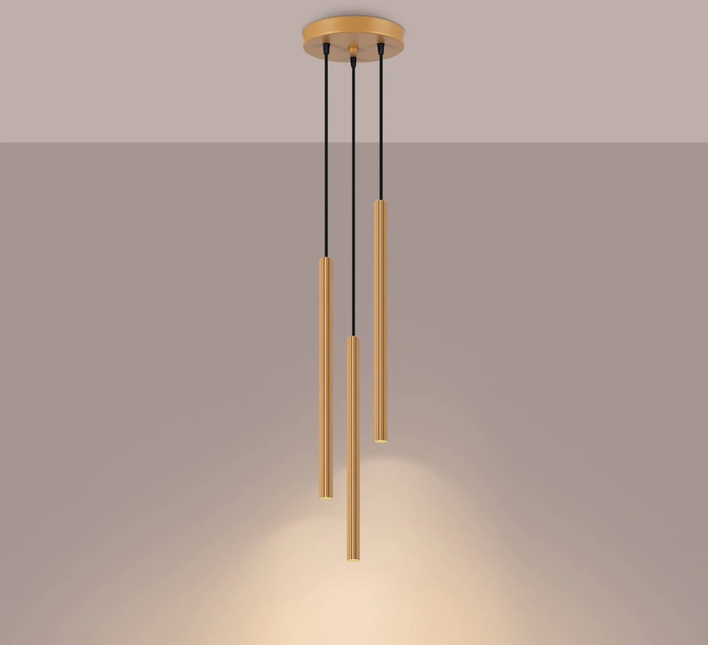 Sollux Lighting Pakabinamas šviestuvas ARCHE 3P auksinis