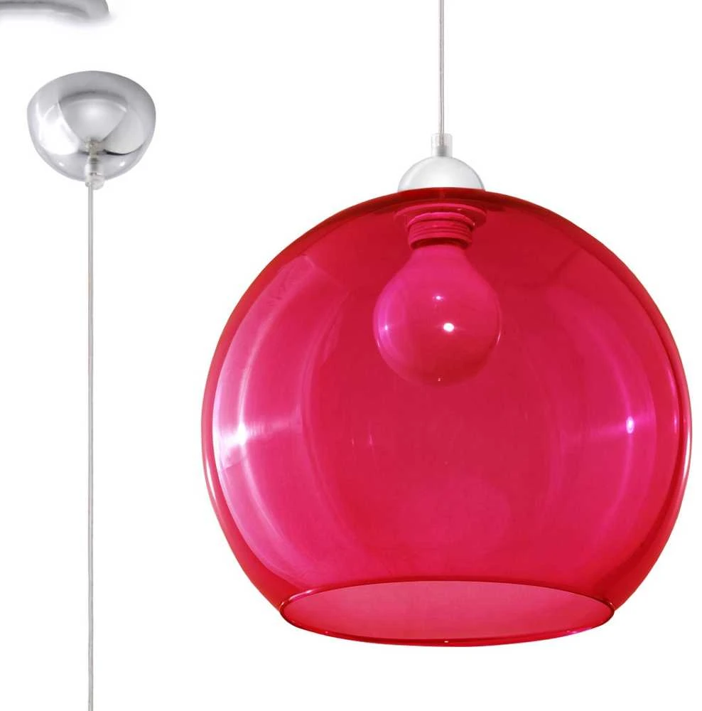 Sollux Lighting Pakabinamas šviestuvas BALL raudonas