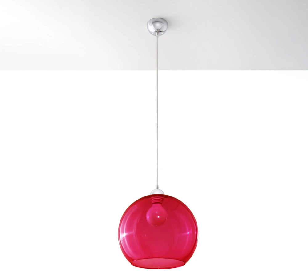 Sollux Lighting Pakabinamas šviestuvas BALL raudonas