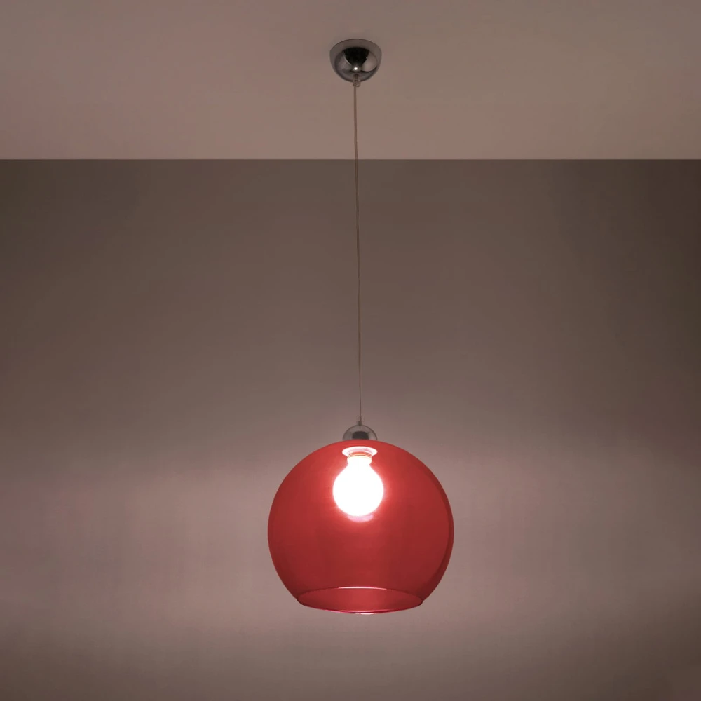 Sollux Lighting Pakabinamas šviestuvas BALL raudonas