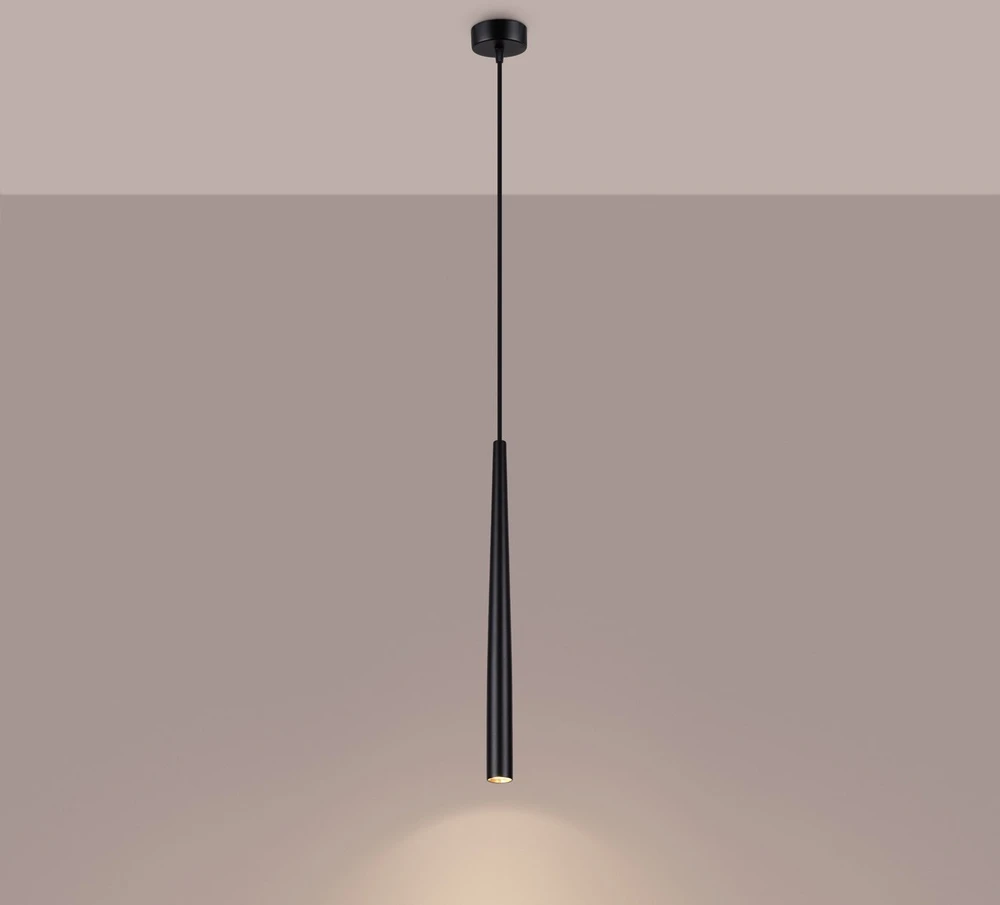 Pakabinamas šviestuvas Sollux Lighting Pedantinis šviestuvas BLISS 1 juodas