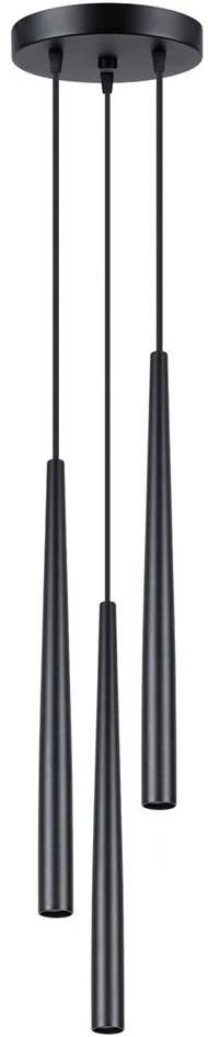 Pakabinamas šviestuvas Sollux Lighting Pedantinė lempa BLISS 3P juoda