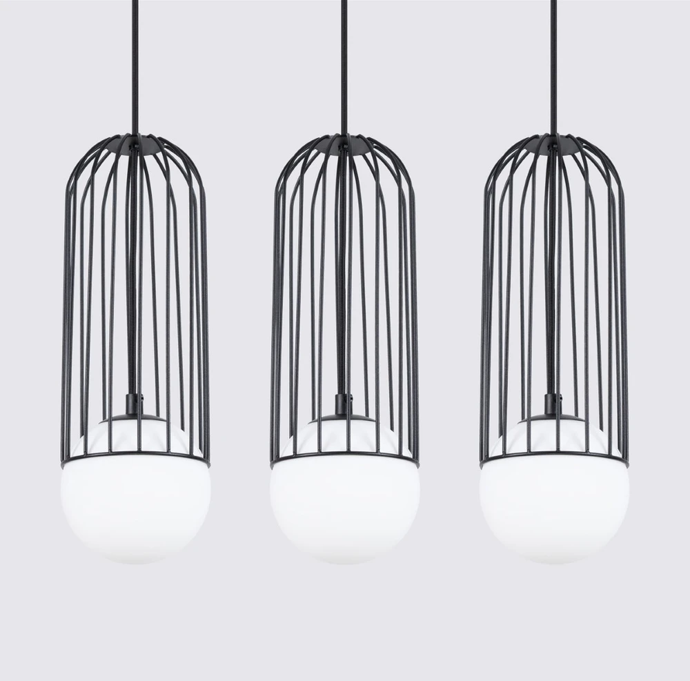 Sollux Lighting Pakabinamas šviestuvas BRINA 3L juodas