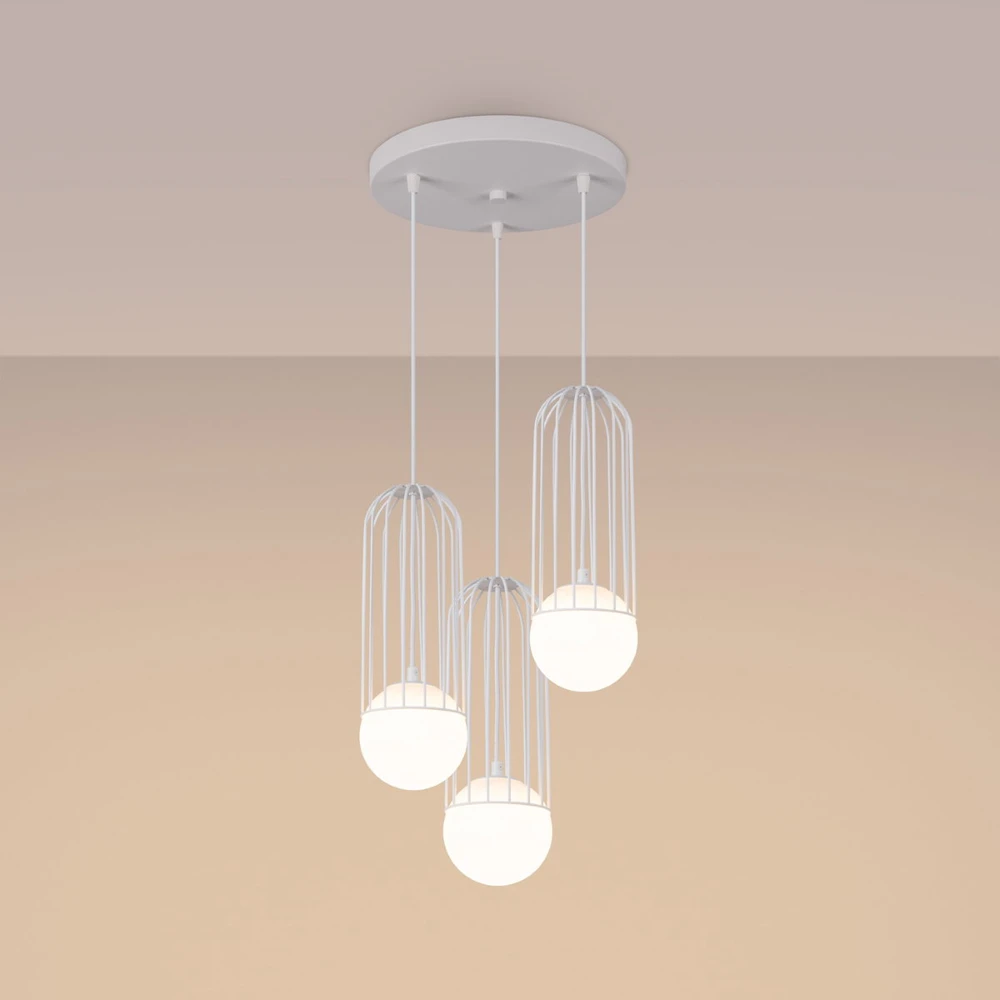 Sollux Lighting Pakabinamas šviestuvas BRINA 3P baltas