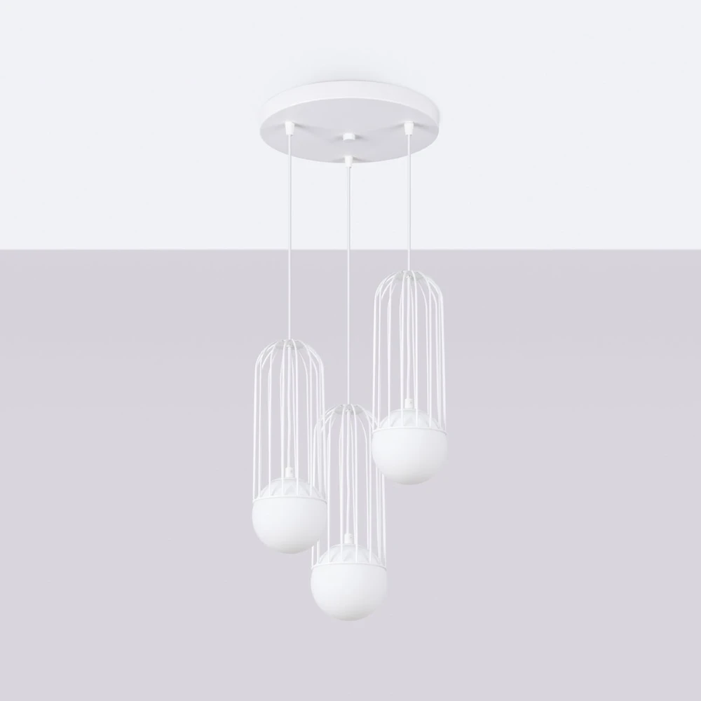 Sollux Lighting Pakabinamas šviestuvas BRINA 3P baltas