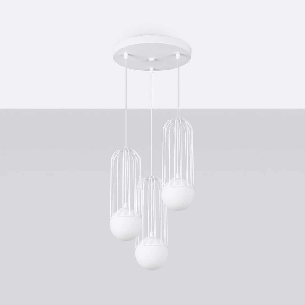 Sollux Lighting Pakabinamas šviestuvas BRINA 3P baltas