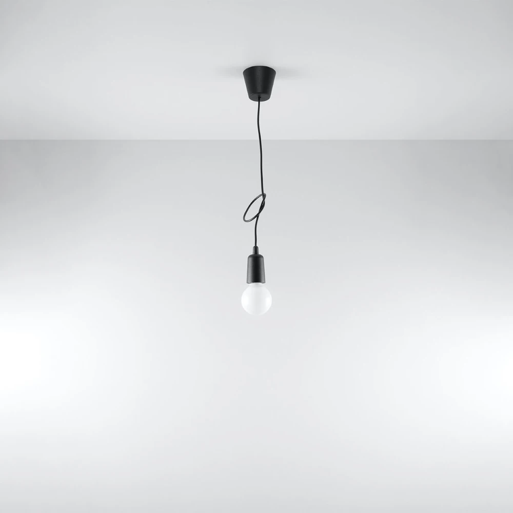Sollux Lighting Pakabinamas šviestuvas DIEGO 1 juodas