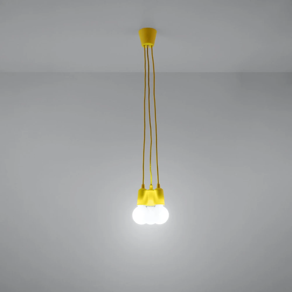 Sollux Lighting Pakabinamas šviestuvas DIEGO 3 geltonas