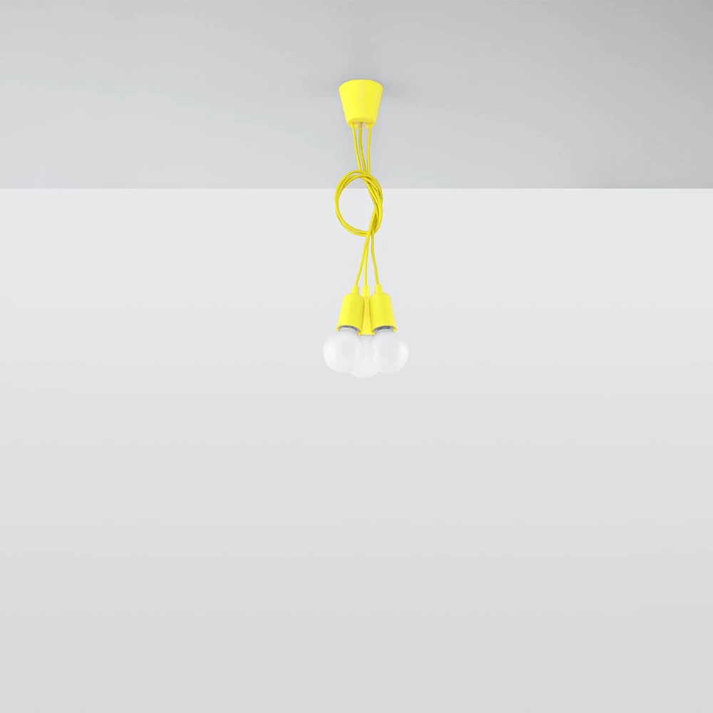 Sollux Lighting Pakabinamas šviestuvas DIEGO 3 geltonas