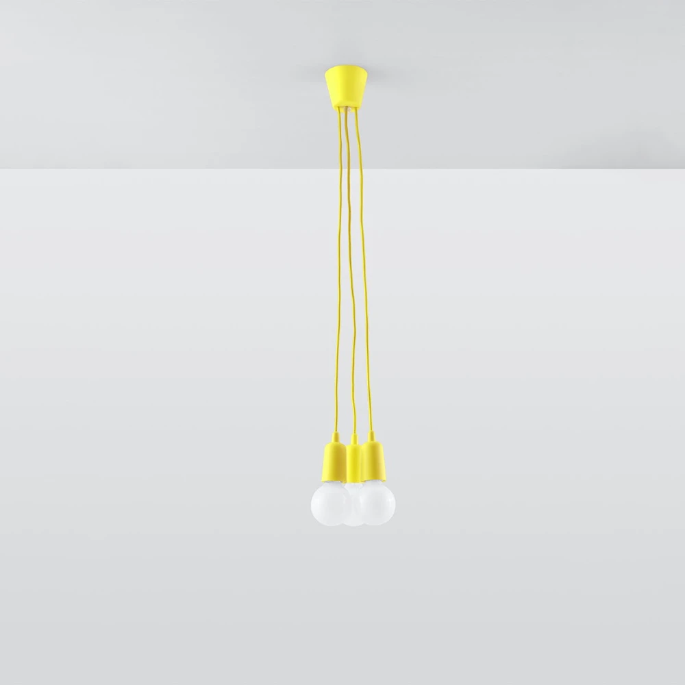 Sollux Lighting Pakabinamas šviestuvas DIEGO 3 geltonas