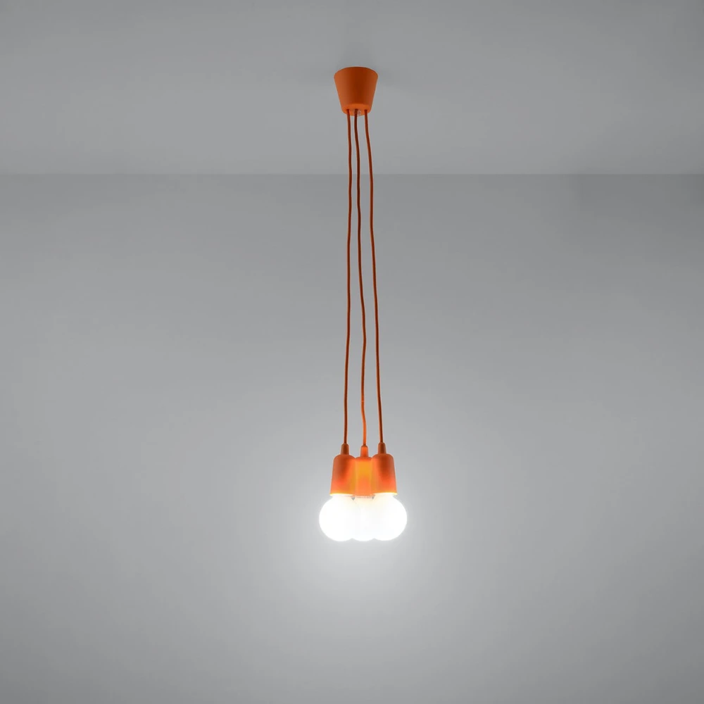 Sollux Lighting Pakabinamas šviestuvas DIEGO 3 oranžinis