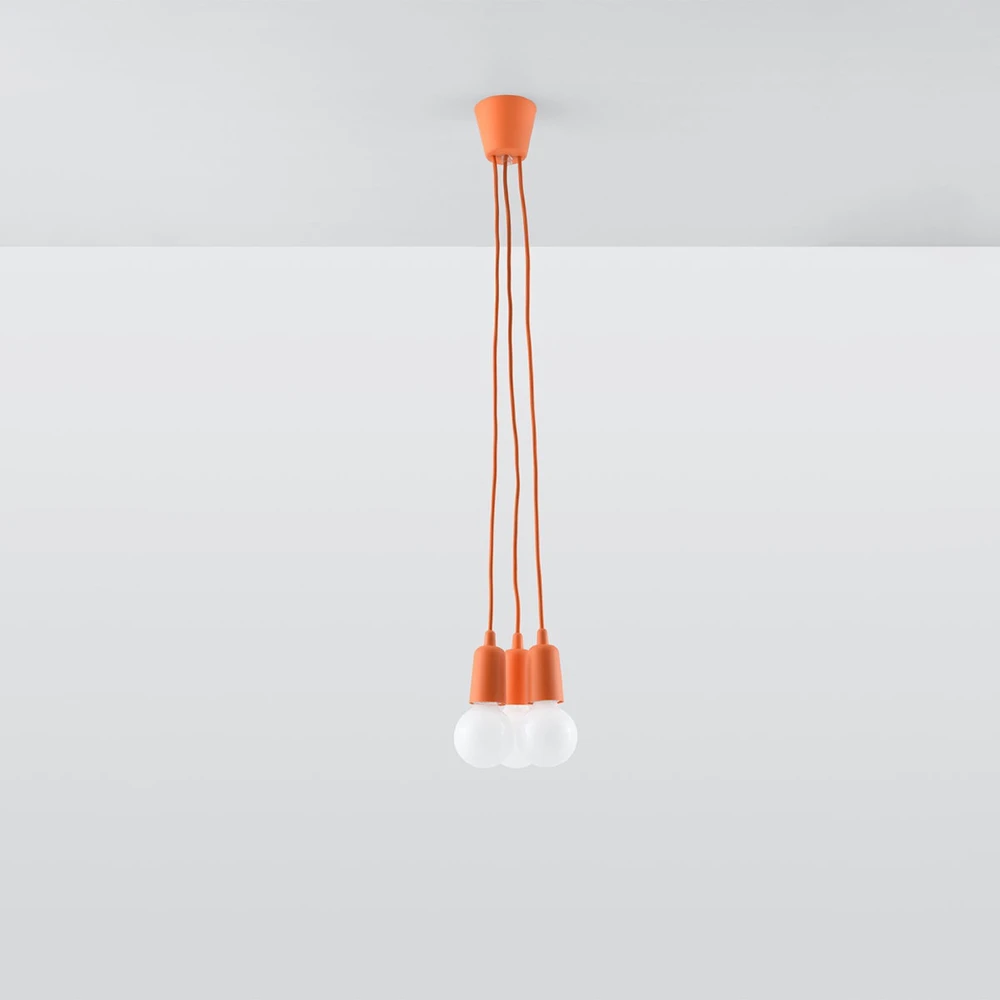 Sollux Lighting Pakabinamas šviestuvas DIEGO 3 oranžinis