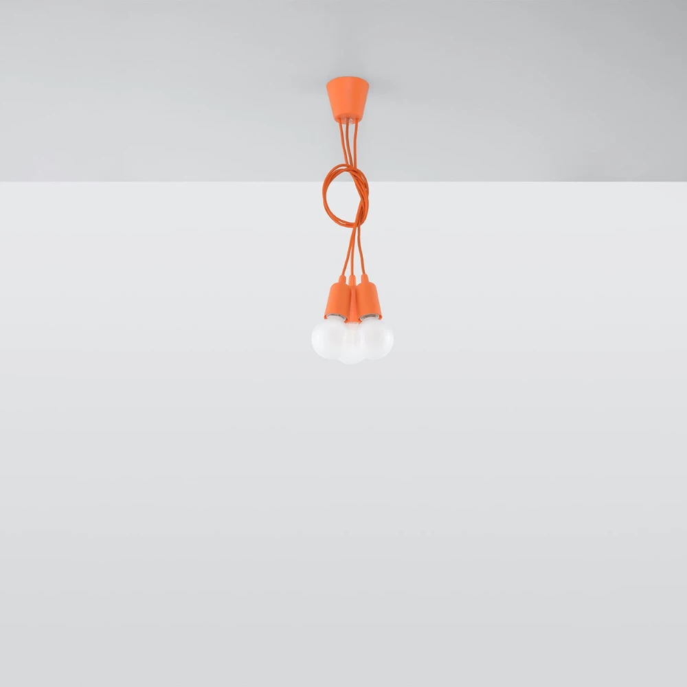 Sollux Lighting Pakabinamas šviestuvas DIEGO 3 oranžinis