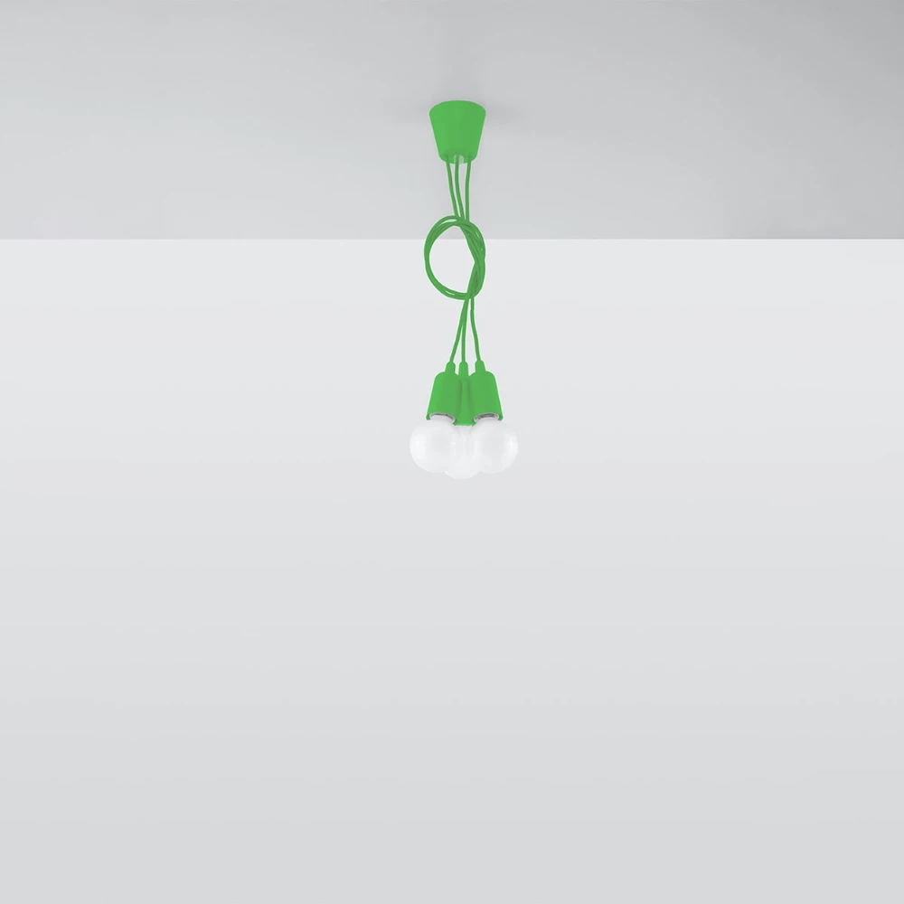 Sollux Lighting Pakabinamas šviestuvas DIEGO 3 žalias