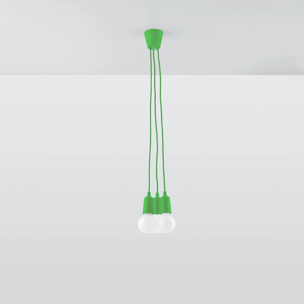Sollux Lighting Pakabinamas šviestuvas DIEGO 3 žalias