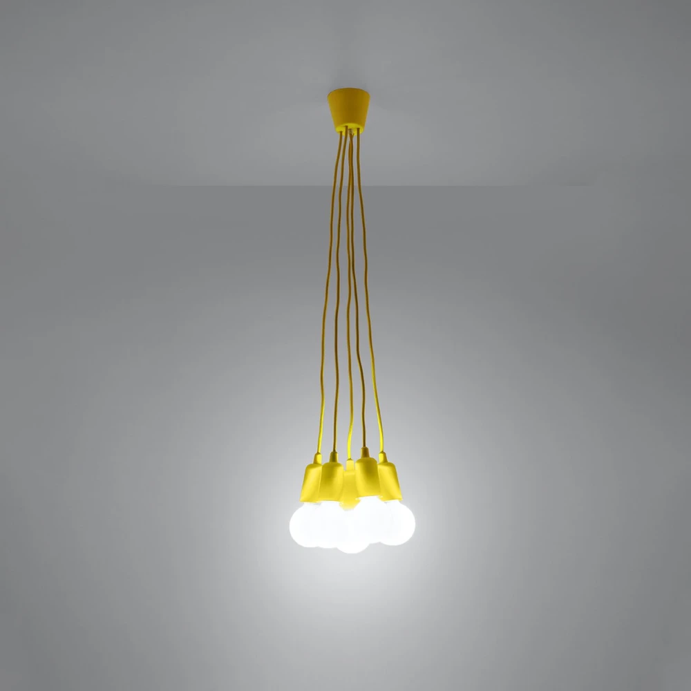 Sollux Lighting Pakabinamas šviestuvas DIEGO 5 geltonas