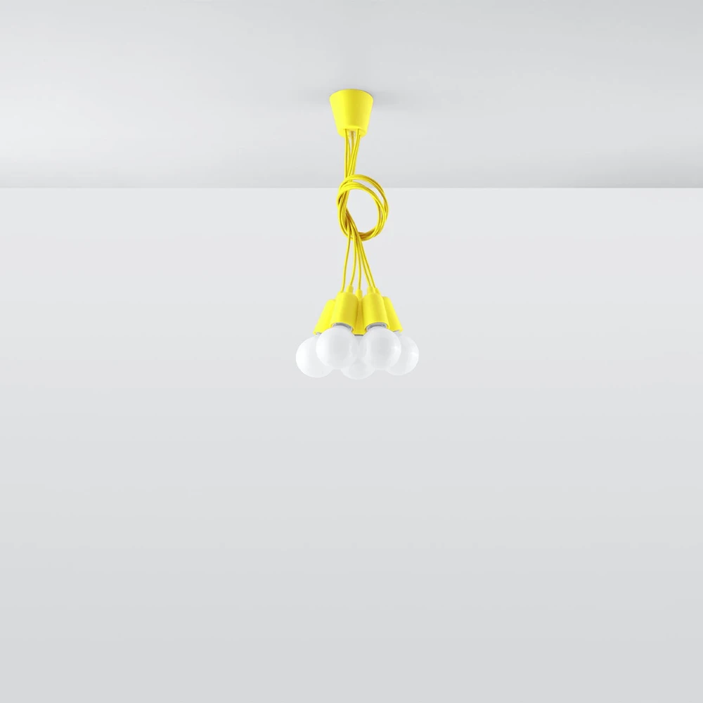 Sollux Lighting Pakabinamas šviestuvas DIEGO 5 geltonas
