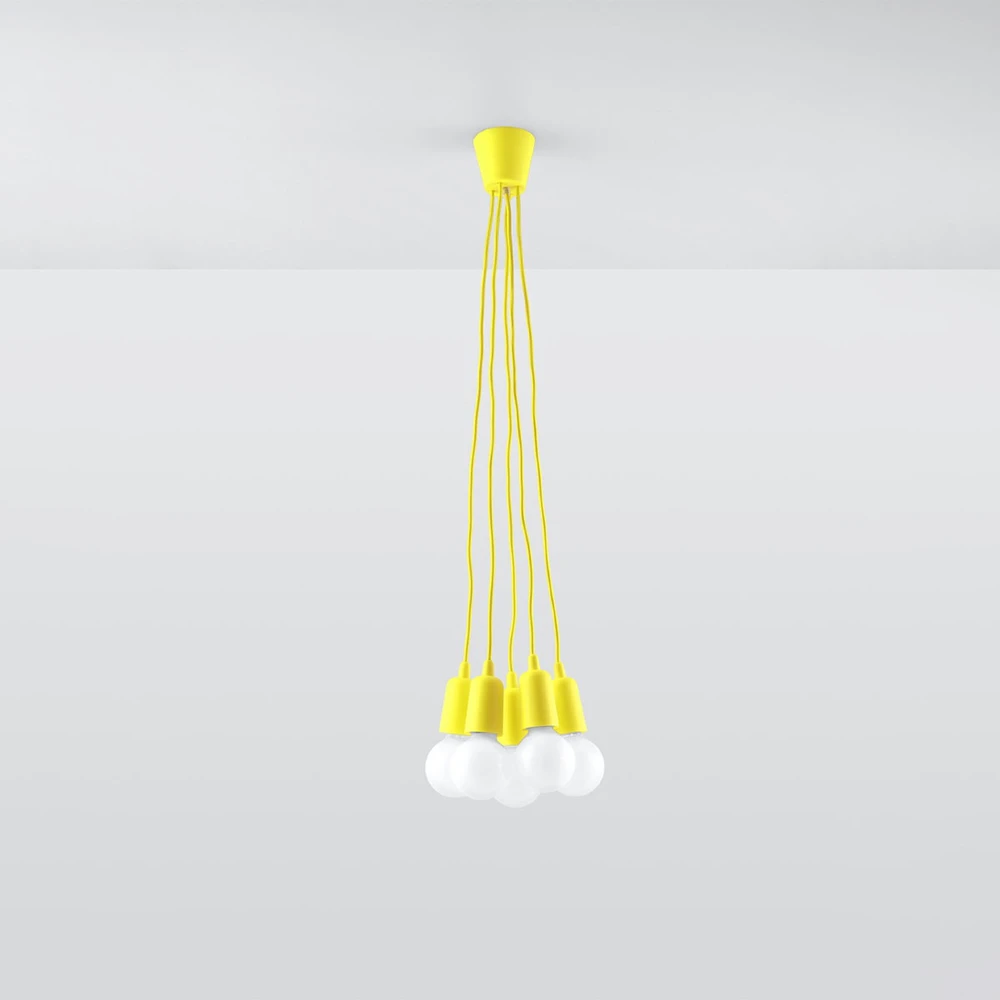 Sollux Lighting Pakabinamas šviestuvas DIEGO 5 geltonas