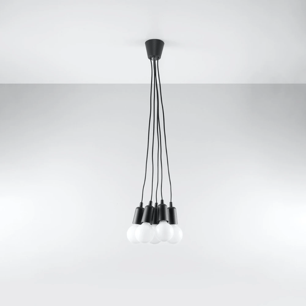 Sollux Lighting Pakabinamas šviestuvas DIEGO 5 juodas