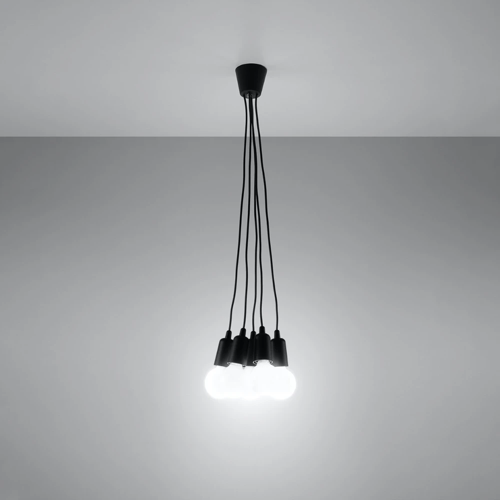 Sollux Lighting Pakabinamas šviestuvas DIEGO 5 juodas