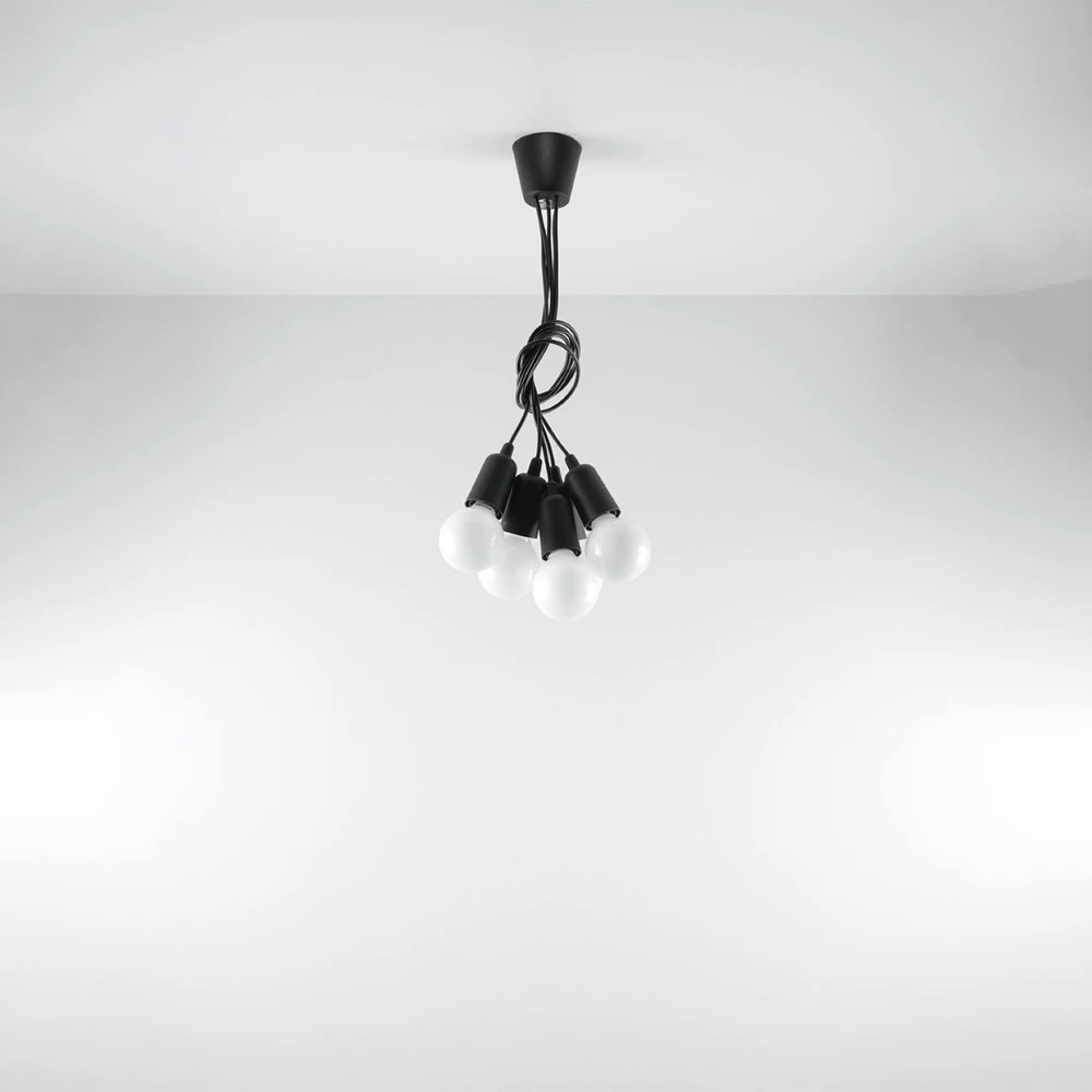 Sollux Lighting Pakabinamas šviestuvas DIEGO 5 juodas