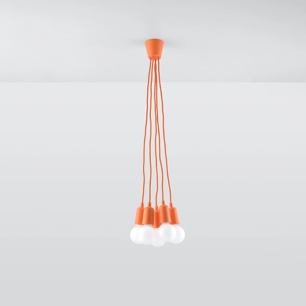 Sollux Lighting Pakabinamas šviestuvas DIEGO 5 oranžinis