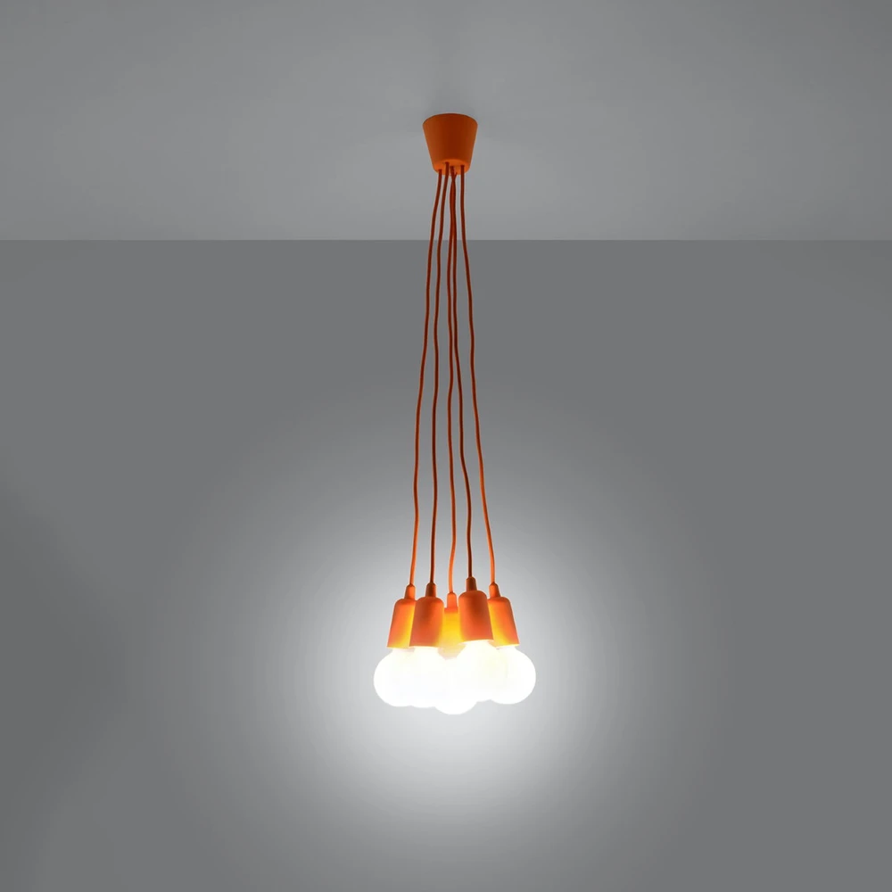 Sollux Lighting Pakabinamas šviestuvas DIEGO 5 oranžinis