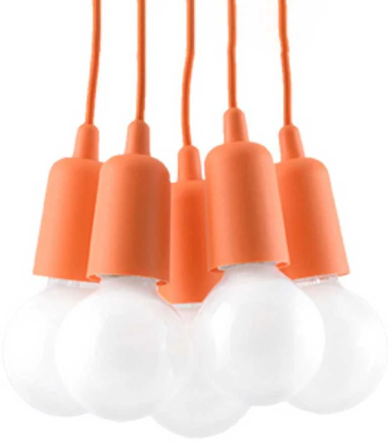Sollux Lighting Pakabinamas šviestuvas DIEGO 5 oranžinis