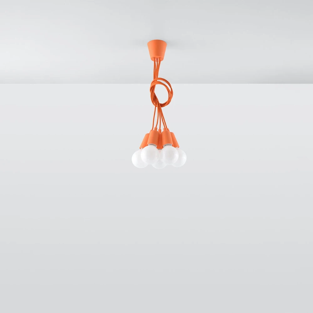 Sollux Lighting Pakabinamas šviestuvas DIEGO 5 oranžinis