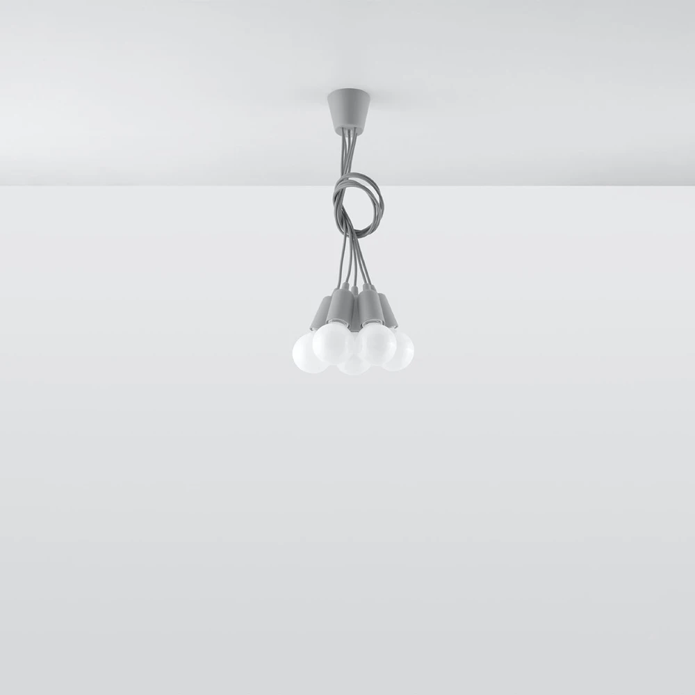 Sollux Lighting Pakabinamas šviestuvas DIEGO 5 pilkas