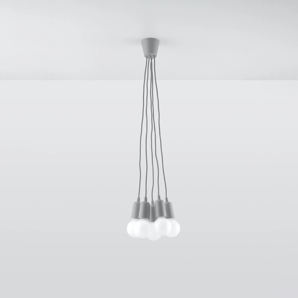 Sollux Lighting Pakabinamas šviestuvas DIEGO 5 pilkas