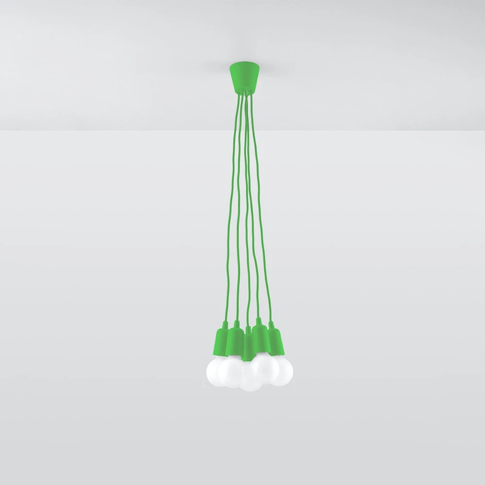 Sollux Lighting Pakabinamas šviestuvas DIEGO 5 žalias
