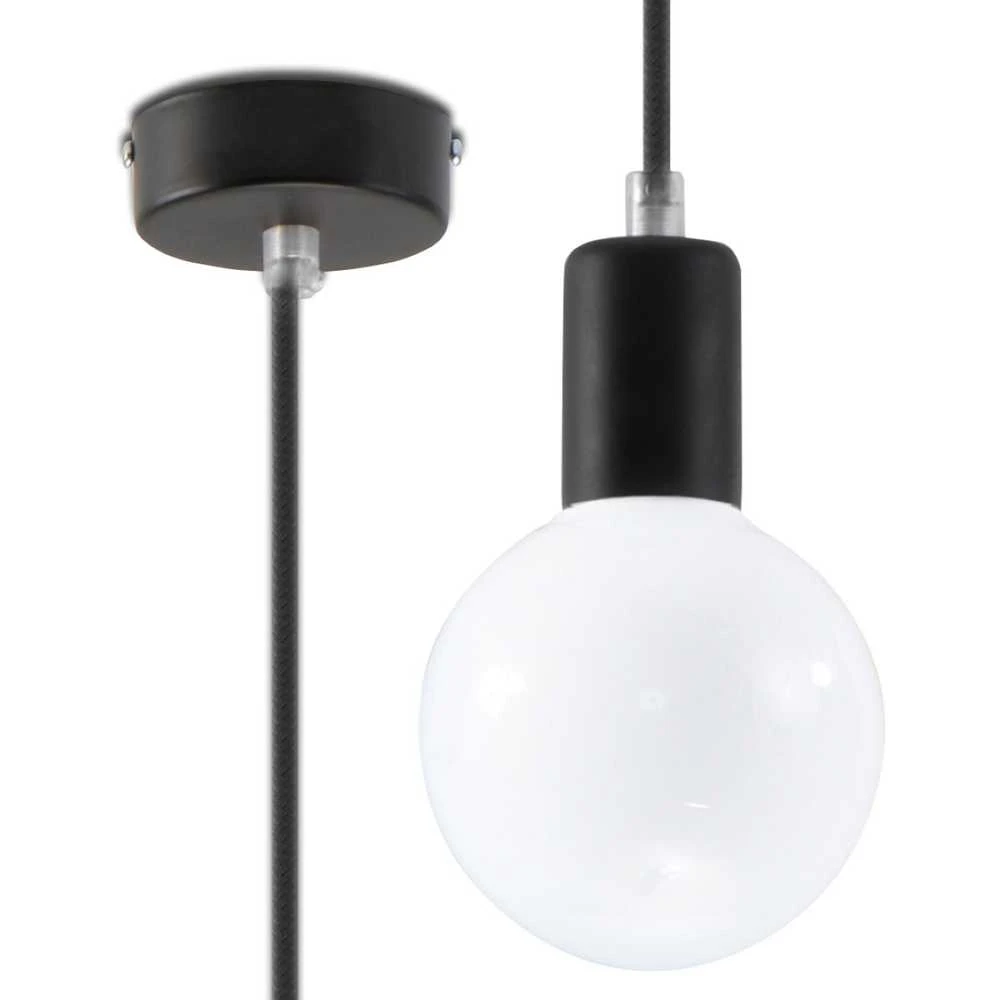 Sollux Pakabinamas šviestuvas EDISON juodas