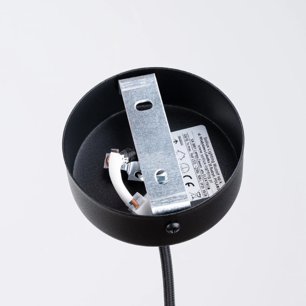Sollux Lighting Pakabinamas šviestuvas ELECTRA juodas betonas