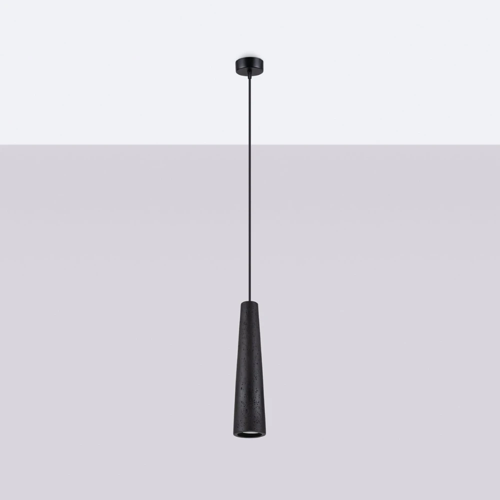 Sollux Lighting Pakabinamas šviestuvas ELECTRA juodas betonas