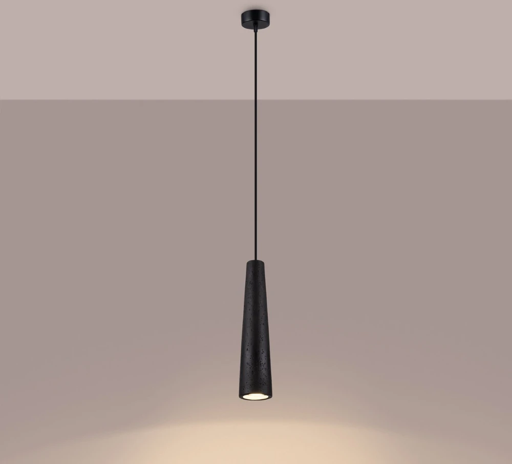 Sollux Lighting Pakabinamas šviestuvas ELECTRA juodas betonas