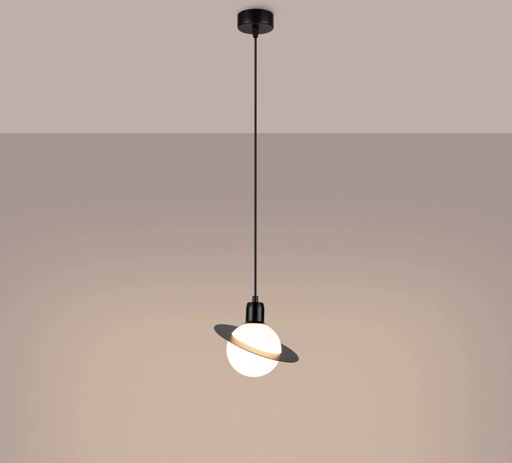 Sollux Lighting Pakabinamas šviestuvas HYPERION 1 juodas