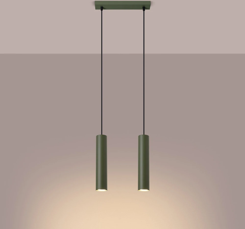 Sollux Lighting Pakabinamas šviestuvas LAGOS 2 alyvuogių žalia