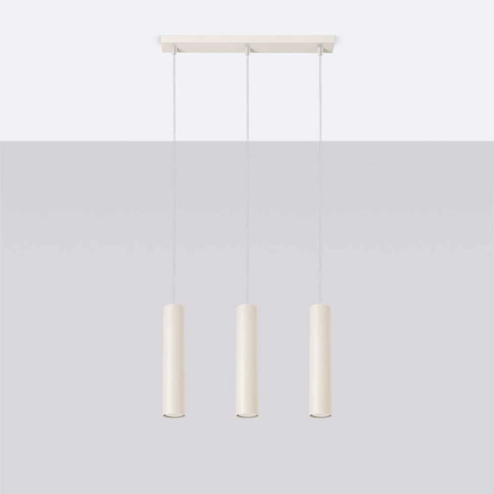Sollux Lighting Pakabinamas šviestuvas LAGOS 3L smėlio spalvos