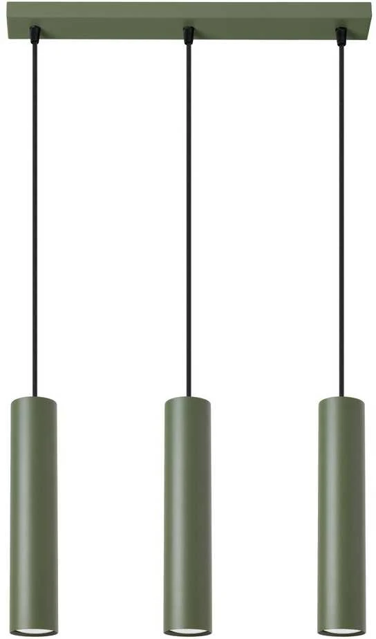 Sollux Lighting Pakabinamas šviestuvas LAGOS 3L alyvuogių žalios spalvos