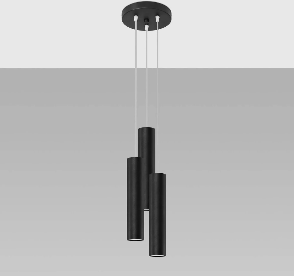 Sollux Lighting Pakabinamas šviestuvas LAGOS 3P juodas
