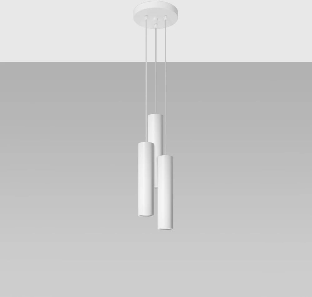 Sollux Lighting Pakabinamas šviestuvas LAGOS 3P baltas