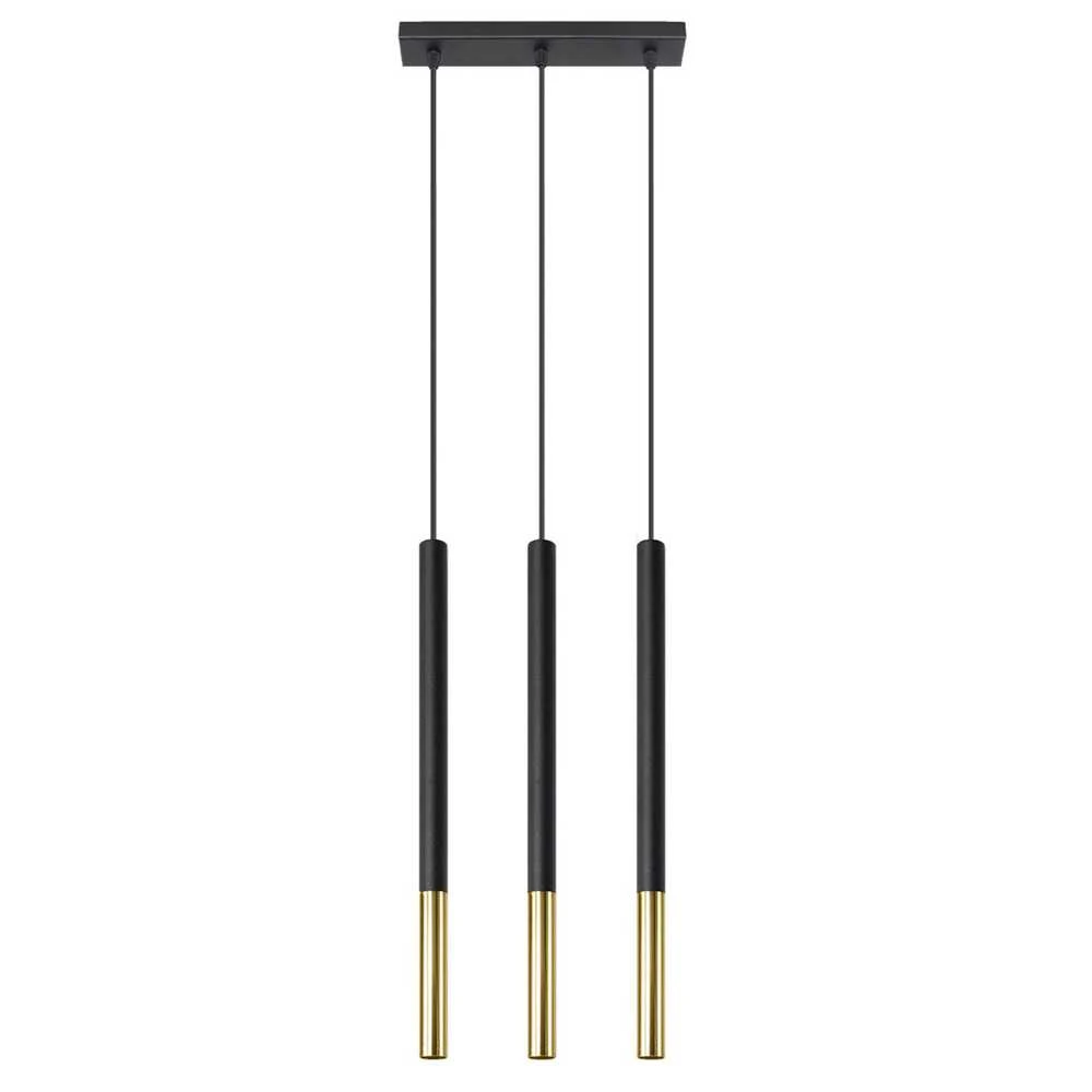 Sollux Lighting Pakabinamas šviestuvas MOZAICA 3L juodas/auksinis