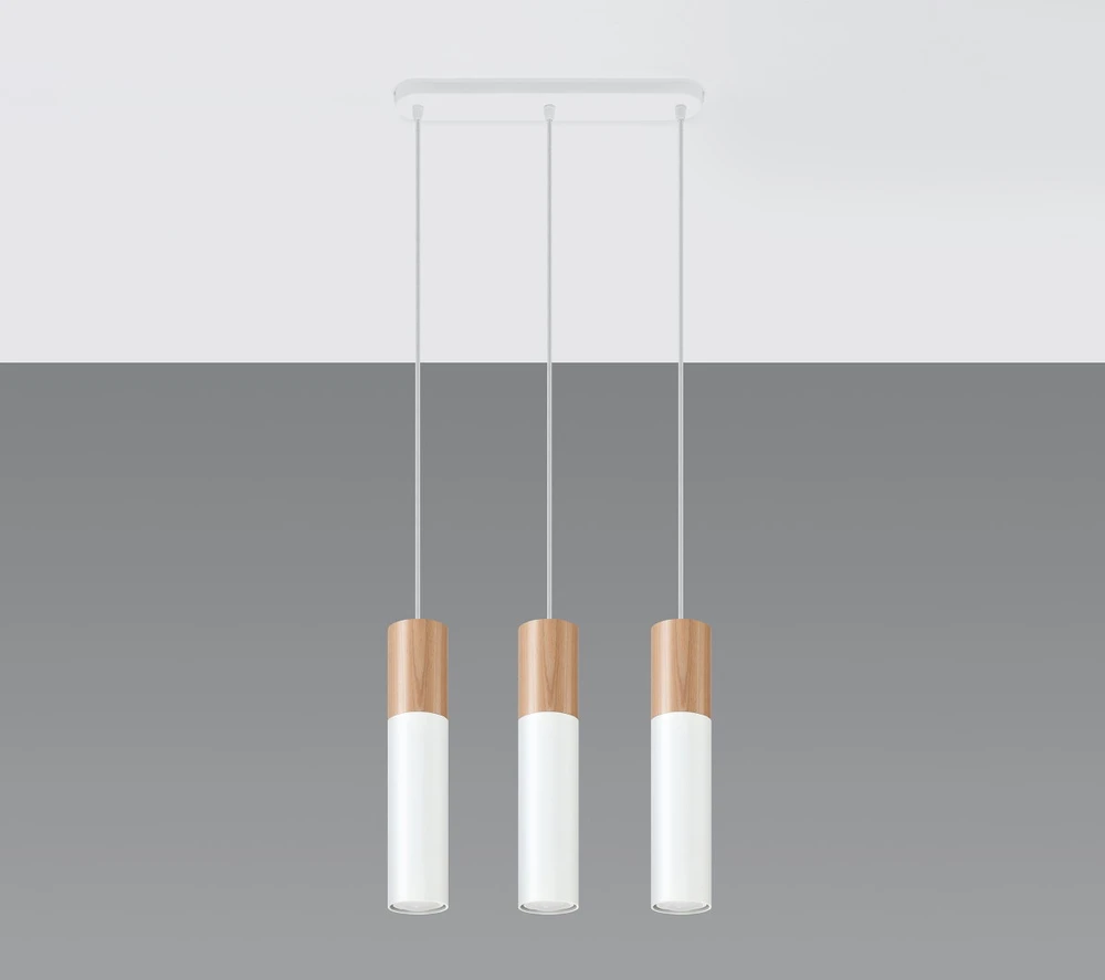 Sollux Lighting Sollux Pakabinamas šviestuvas PABLO 3 baltas