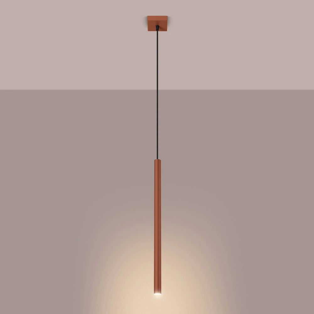 Sollux Lighting Pakabinamas šviestuvas PASTELO 1 raudona ochra