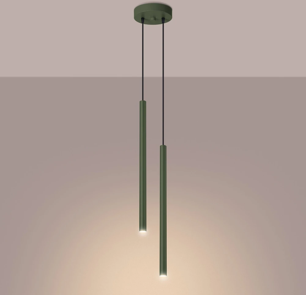 Sollux Lighting Pakabinamas šviestuvas PASTELO 2 alyvuogių žalia